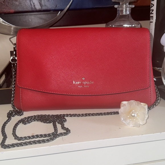 SOLD KATE SPADE ♠️ ♠️♠️ Beautiful Kate Spade in a gorgeous Candied CHERRY 🍒 R… - Picture 15 of 15
